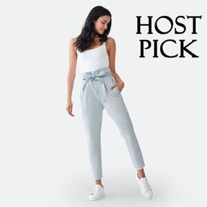 DL1961 paperbag waist light wash high rise jeans